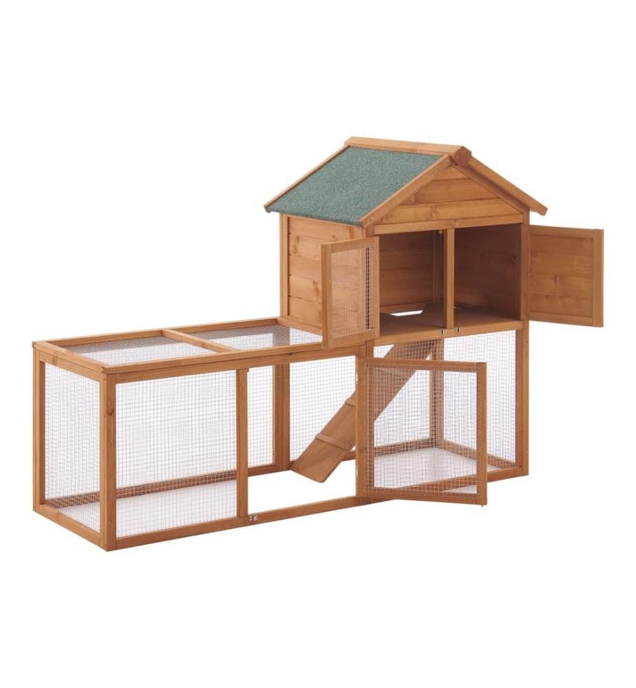 Clapier pour lapins Kelkheim 110x160x61 cm bois de sapin