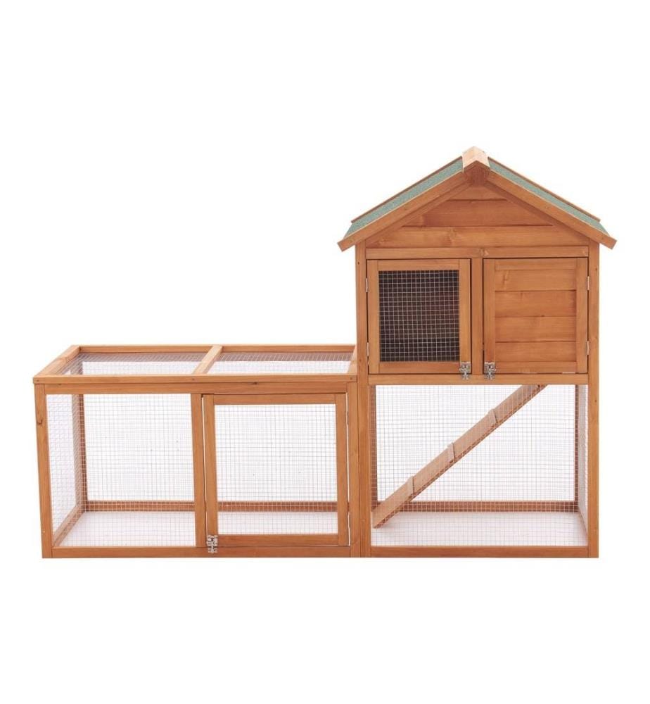 Clapier pour lapins Kelkheim 110x160x61 cm bois de sapin