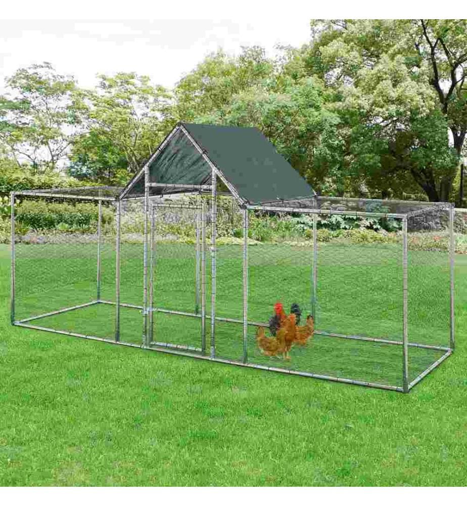 Enclos Arguin avec toit 300x100x100-150 cm