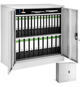 Armadio portadocumenti con 3 scomparti 90 x 40 x 90 cm - grigio