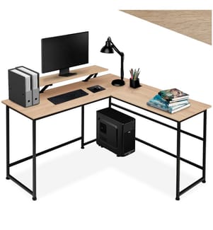 Scrivania Melrose 140 x 130 x 76,5 cm - Industriale legno chiaro, rovere Sonoma
