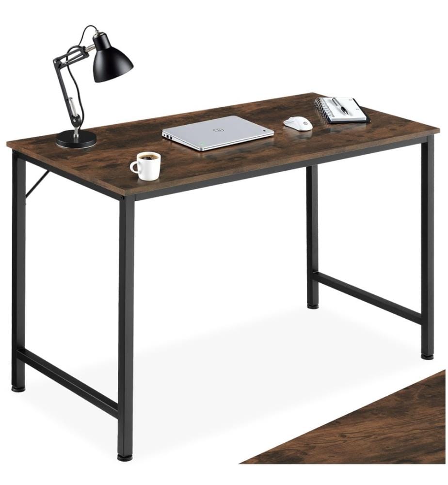 Schreibtisch Jenkins - Industrial Holz dunkel, rustikal, 120 cm