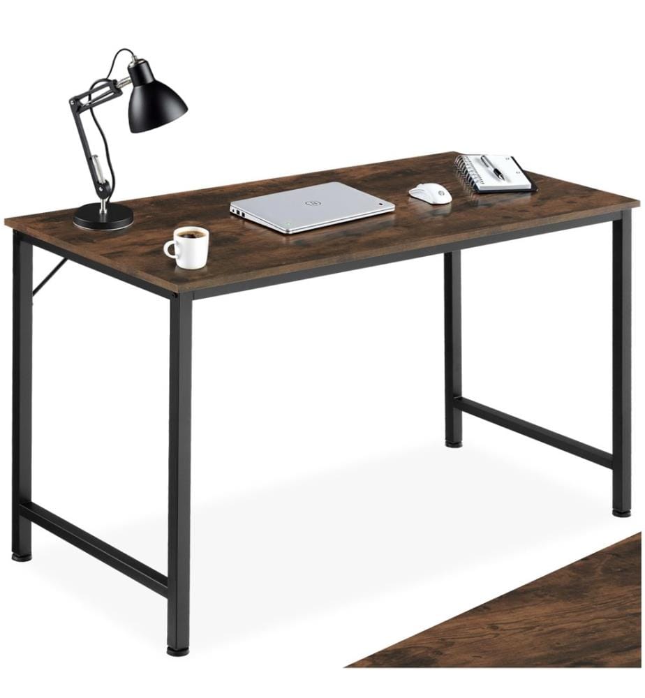 Schreibtisch Jenkins - Industrial Holz dunkel, rustikal, 140 cm