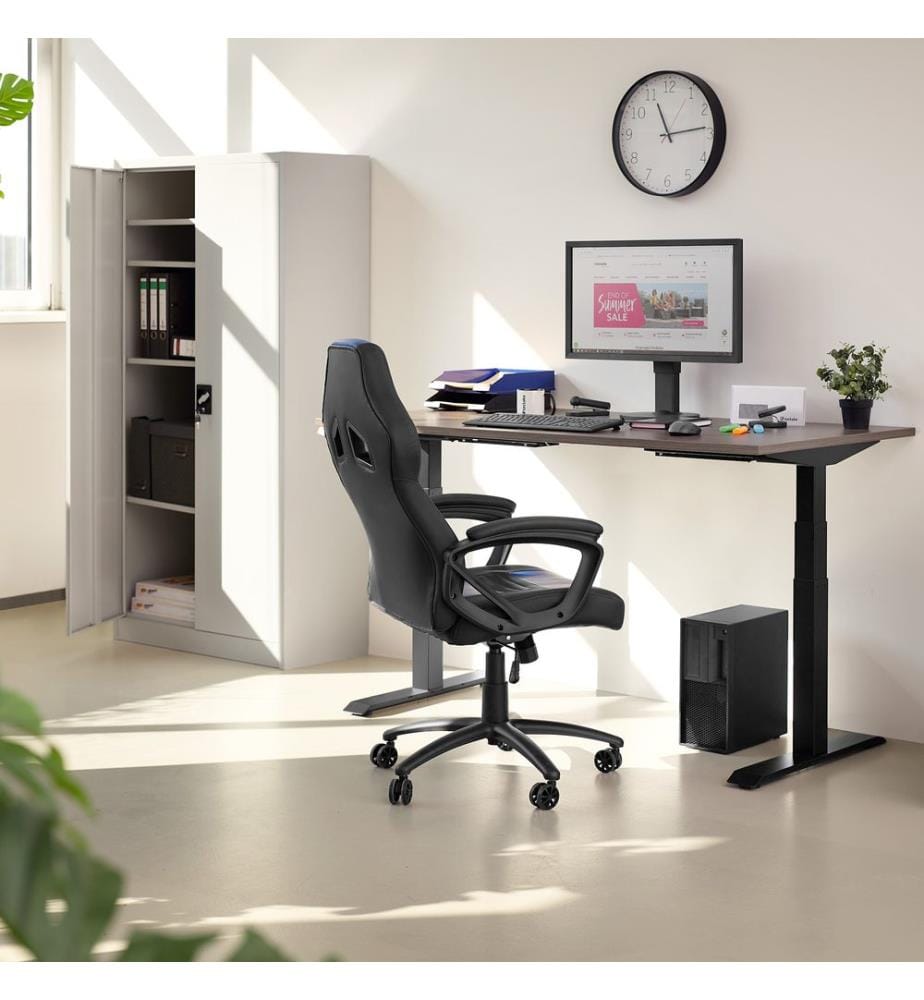 Armadio portadocumenti a 5 scomparti 180 x 90 x 40 cm - nero, Set di 2