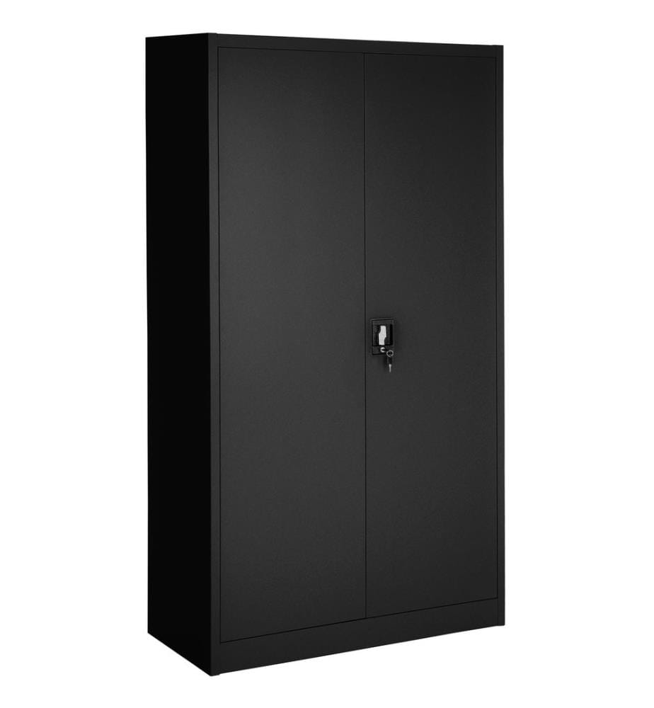 Armadio portadocumenti a 5 scomparti 180 x 90 x 40 cm - nero, Set di 2