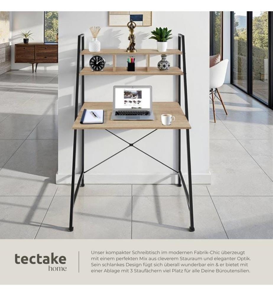 Schreibtisch Exeter 85,5x46,5x140 cm - Industria… | DeinDeal