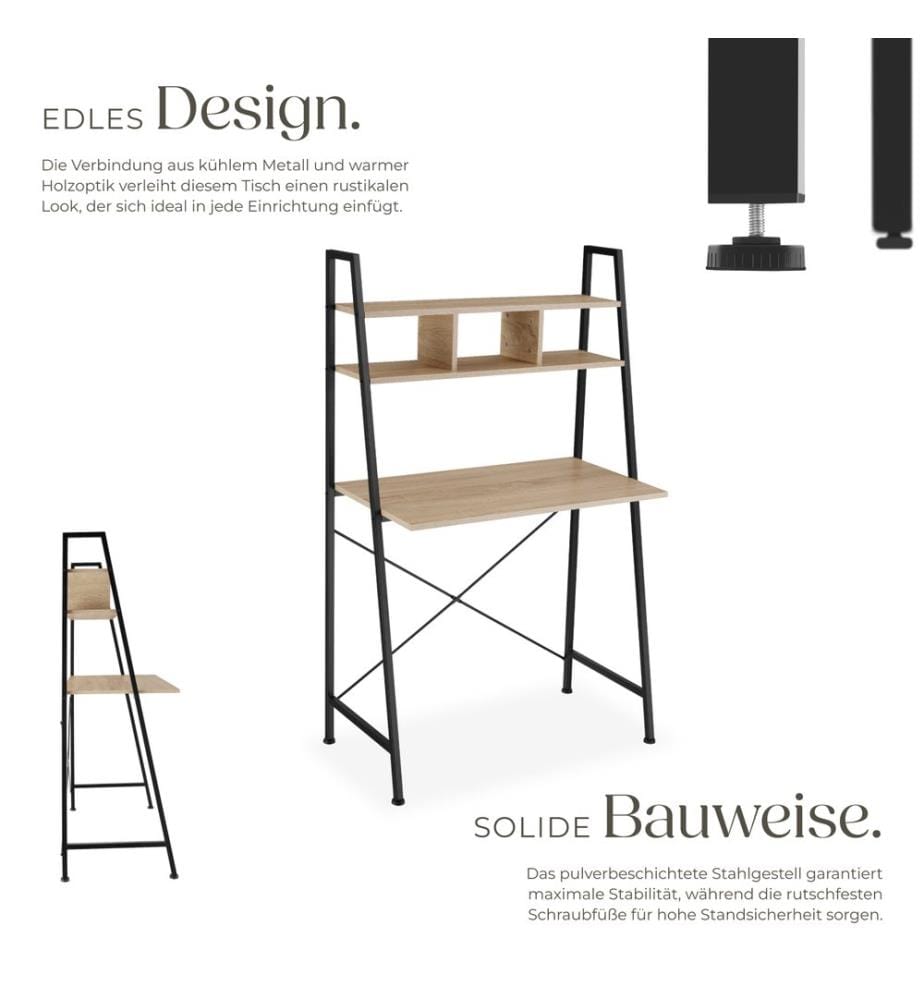 Schreibtisch Exeter 85,5x46,5x140 cm - Industria… | DeinDeal