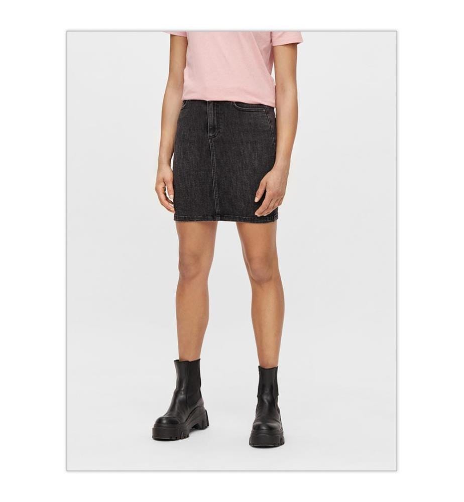 Skinny Jeansrock - Schwarz