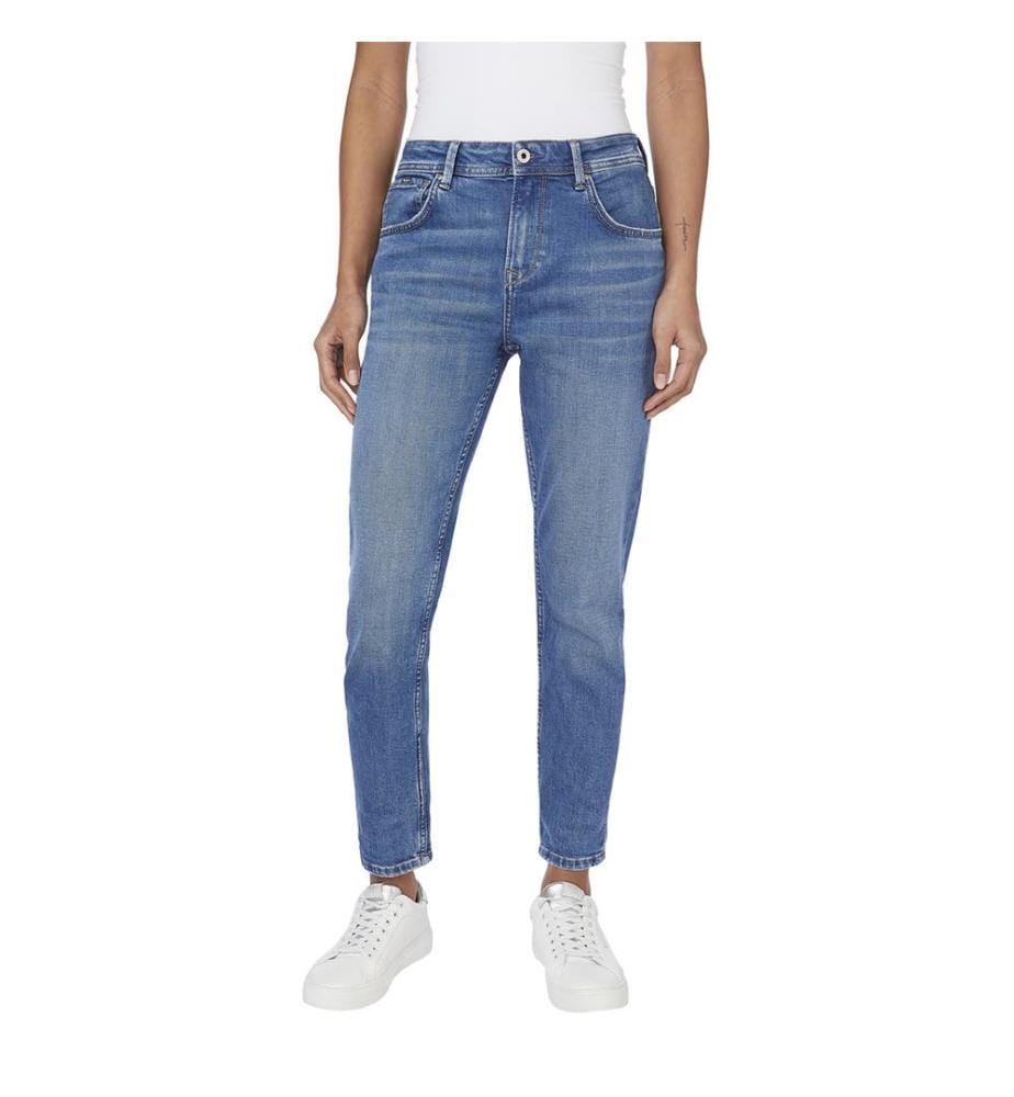 Violet Mom Carrot Fit High Waist Jeans - Blau