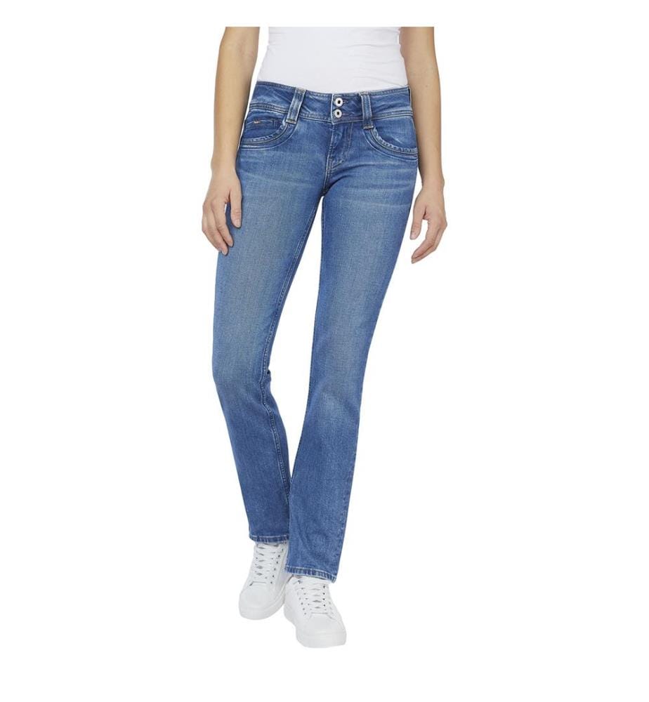 Jean Gen Straight Fit Mid Waist - Bleu