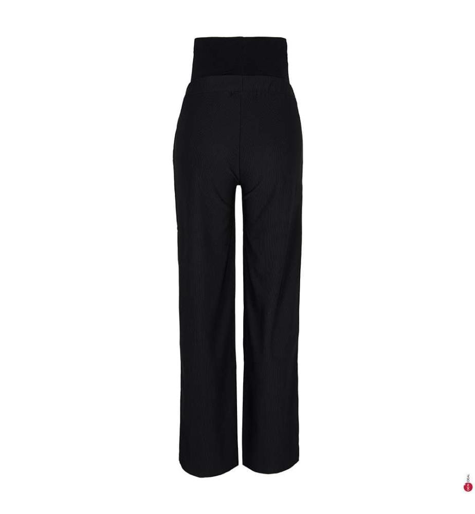 Pantalon ajusté à jambe large - Noir