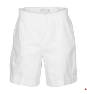 Cotton Linen Twill Shorts - White