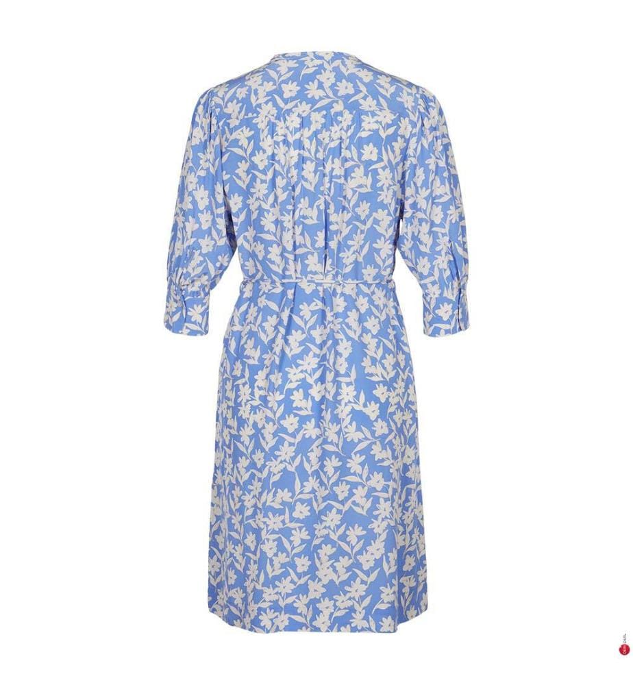 Hemdblusenkleid mit Blumendruck - Perfect Blue