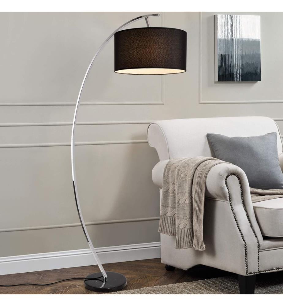 Stehlampe Steiermark 153 cm E27 60W Schwarz