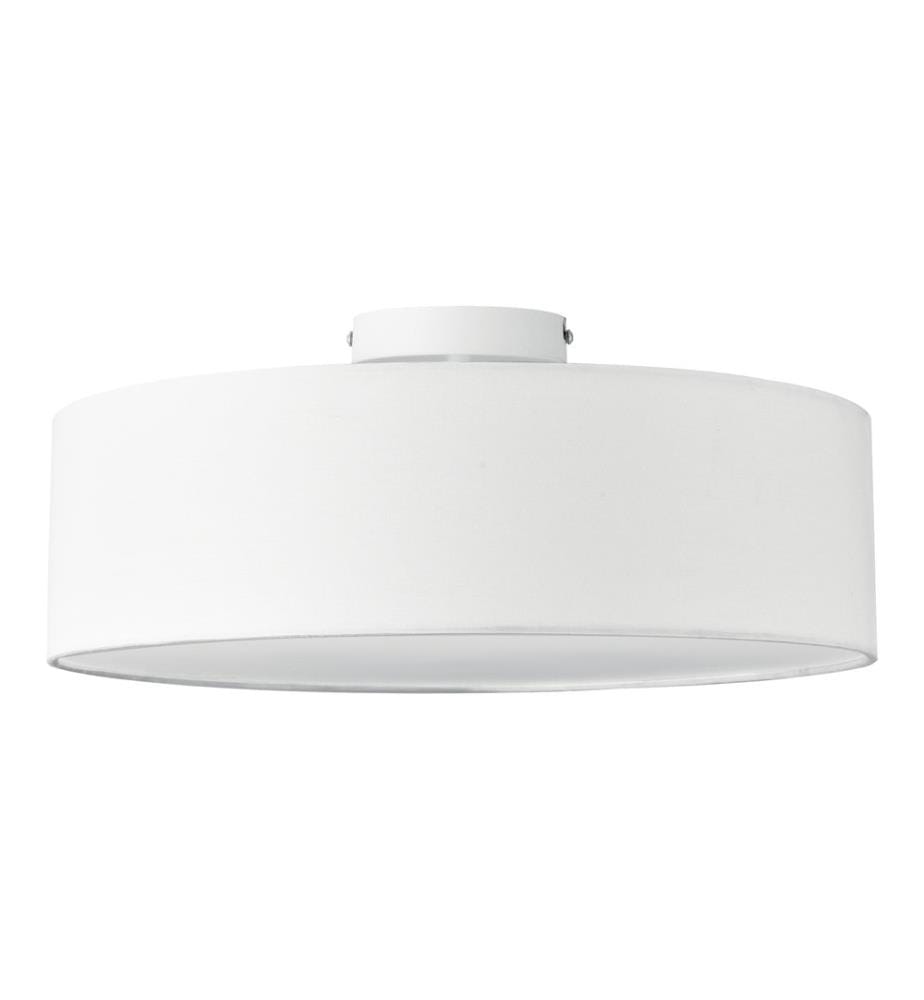 Lampada da soffitto Plafoniera Omaha 3x E27 ø45x12 cm Organza Bianco