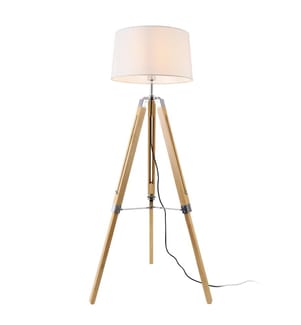 Lampada da terra Karlsbad 145 cm legno bianco