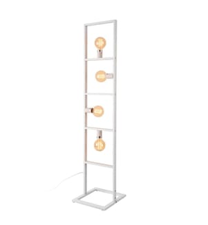Lampada da terra Plauen 142x31x31 cm Max 60W 4xE27 Bianco