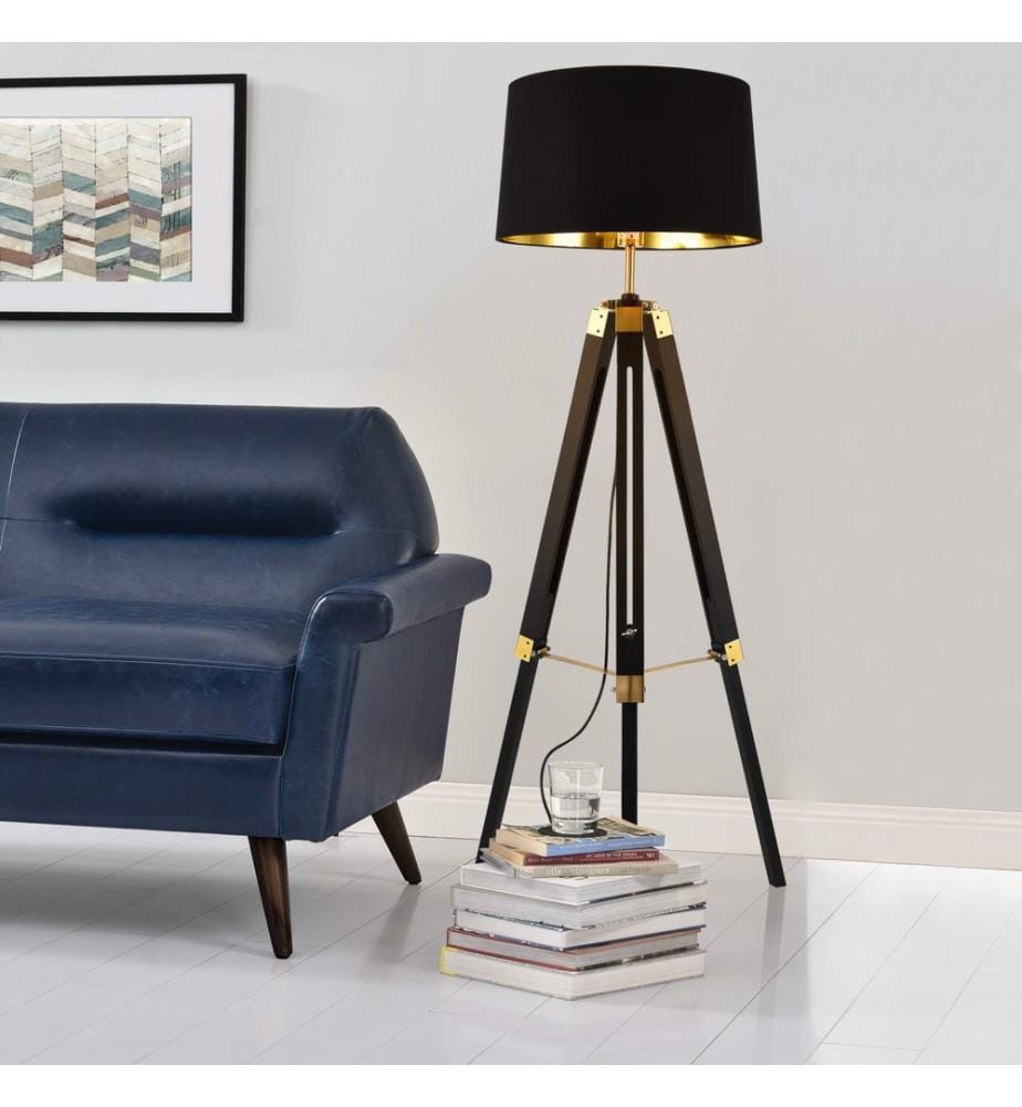 Lampadaire Karlsbad 145 cm noir laiton