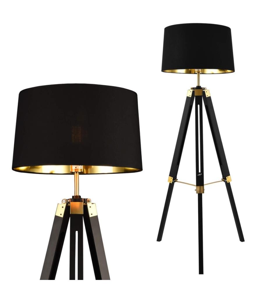 Lampadaire Karlsbad 145 cm noir laiton