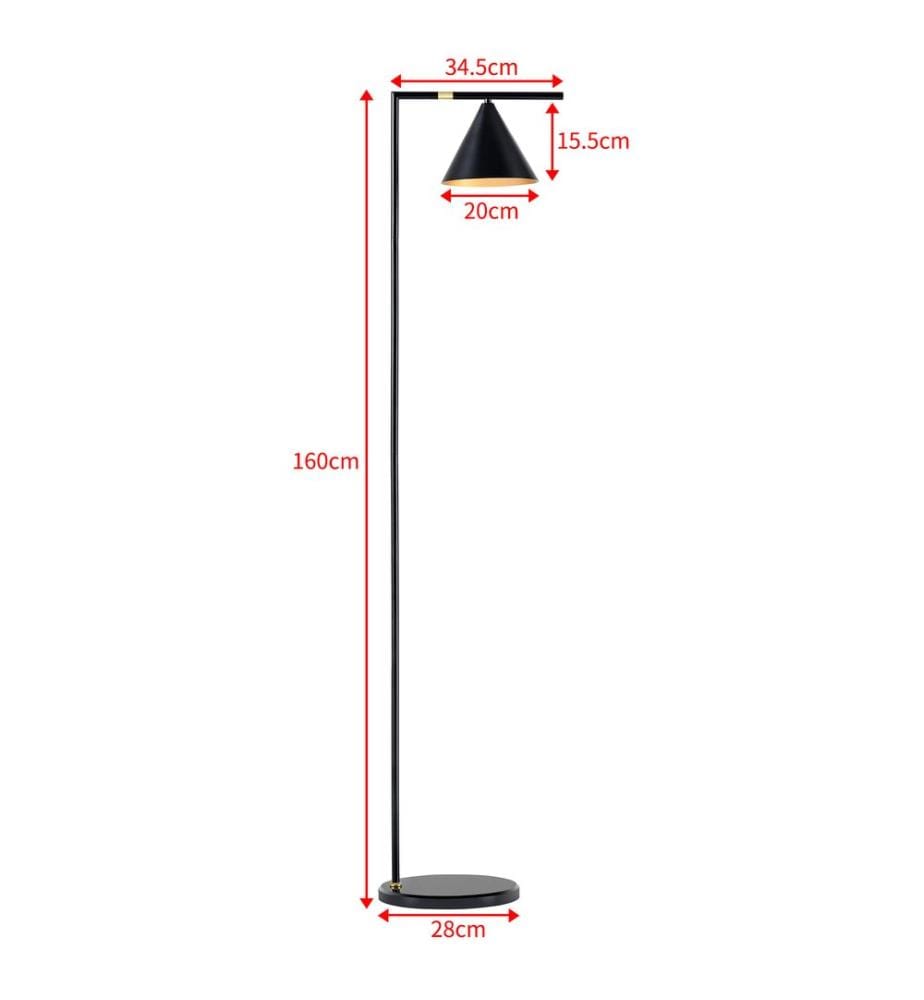 Stehlampe Leicester Schwarz