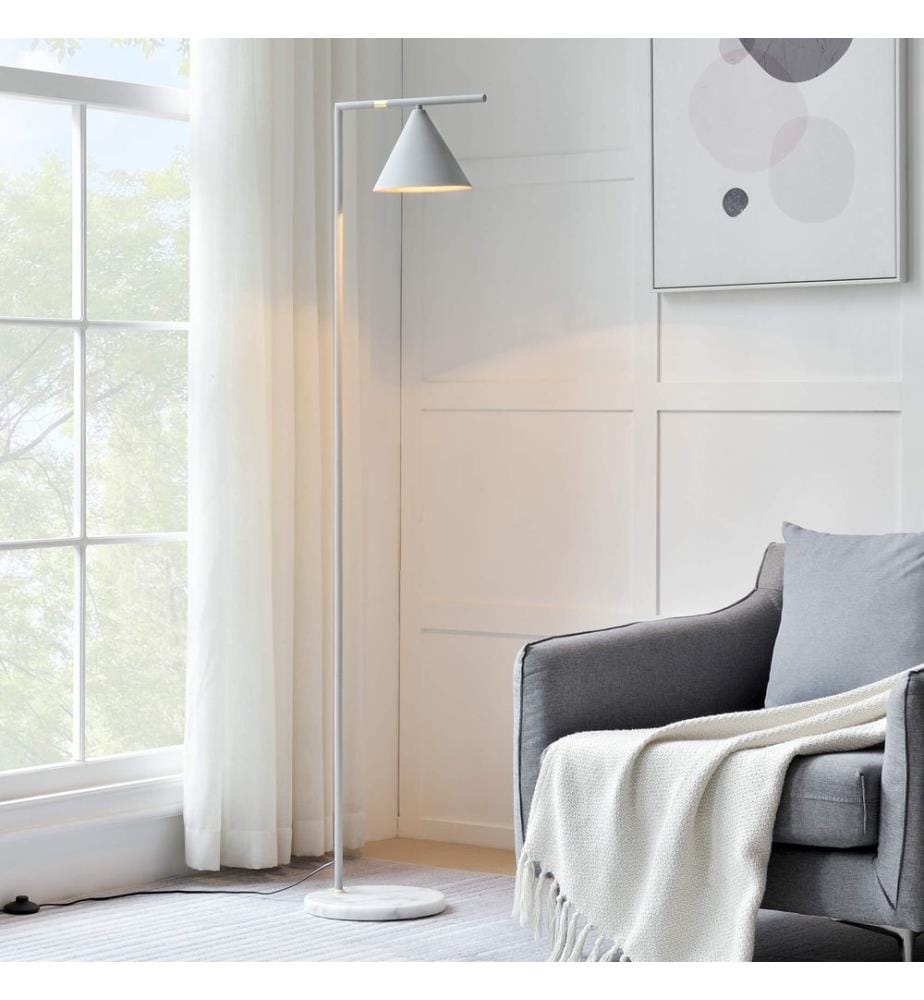 Stehlampe Leicester Weiss