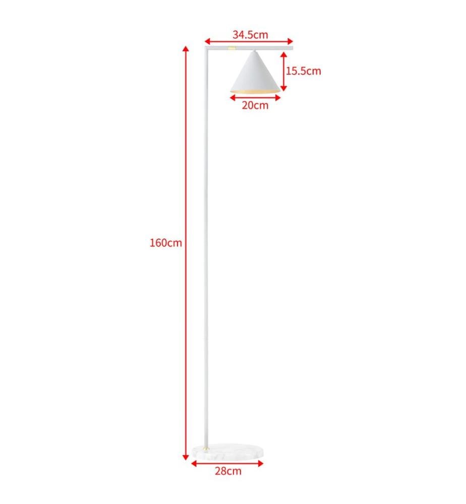 Stehlampe Leicester Weiss