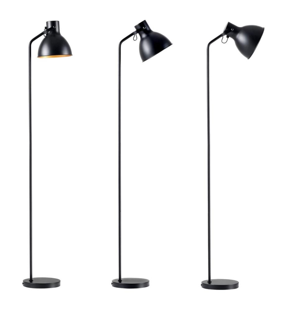 Stehlampe Belfast verstellbar Schwarz