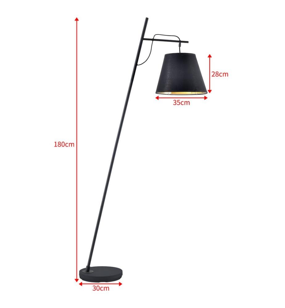 Stehlampe Nottingham Schwarz