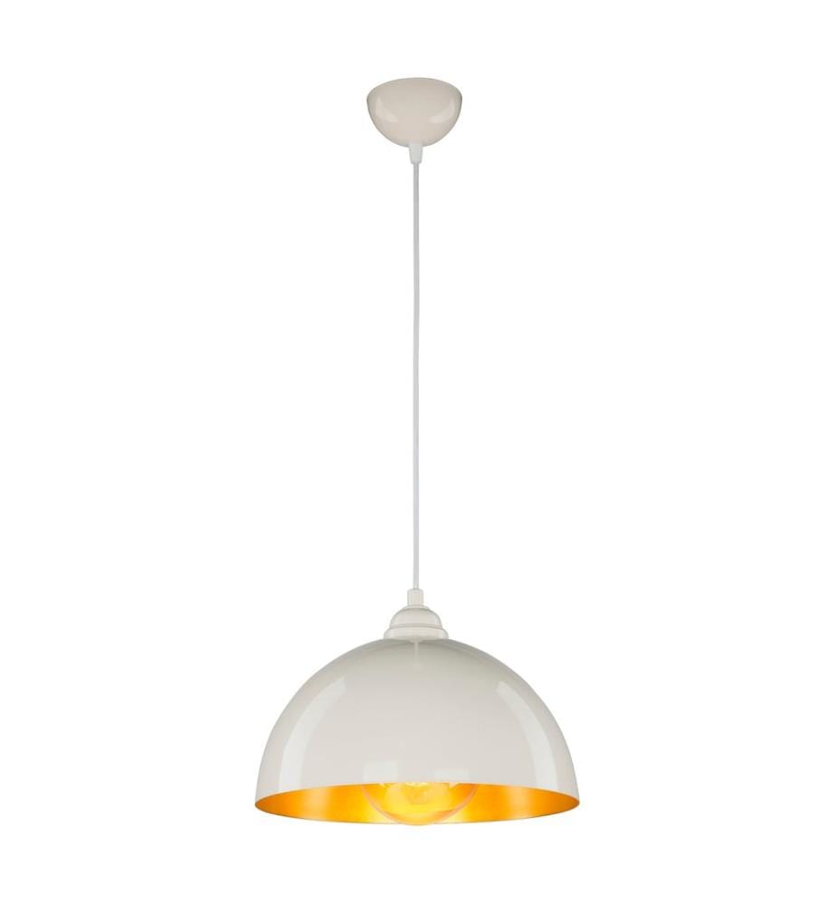 Suspension Leamington 19.5x30 cm 1-plat blanc laiton