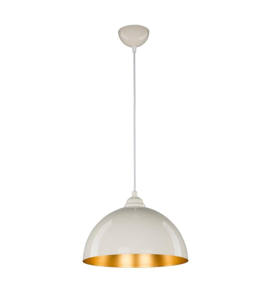 Suspension Leamington 19.5x30 cm 1-plat blanc laiton