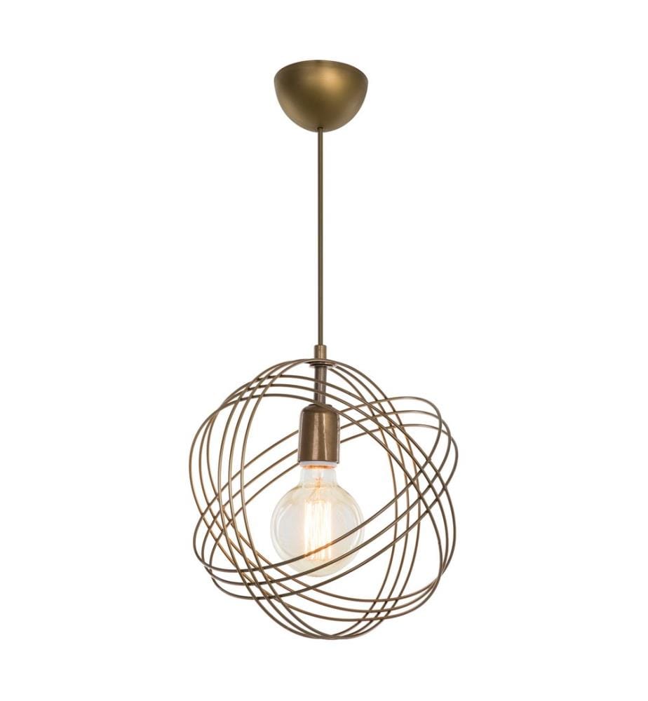 Suspension Hove E27 métal bronze antique