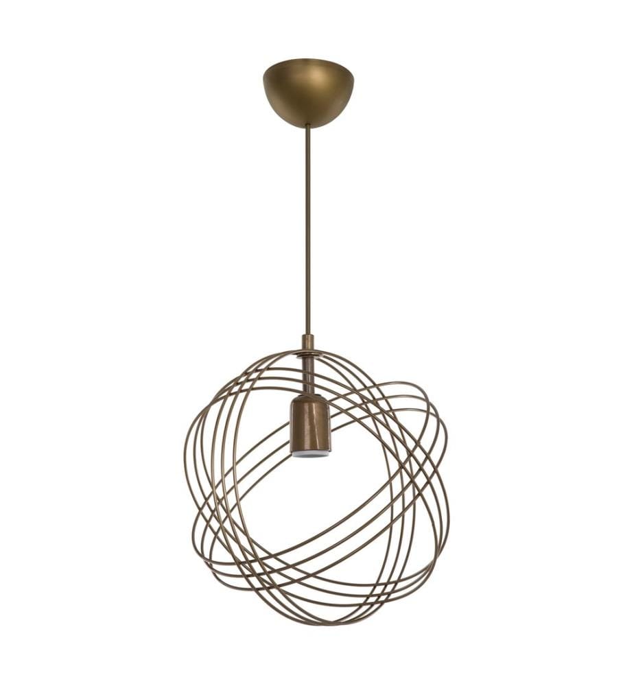 Suspension Hove E27 métal bronze antique