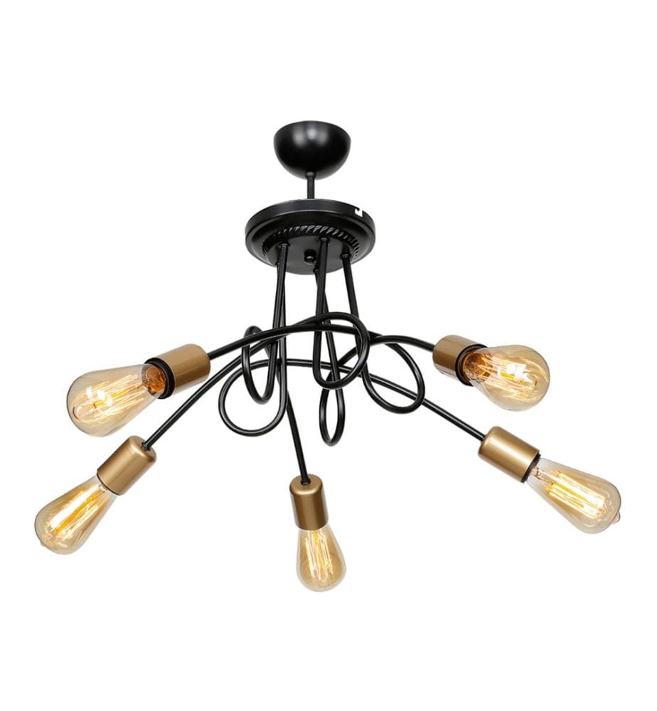 Lampe de plafond Plafonnier Kingswinford 5xE27
