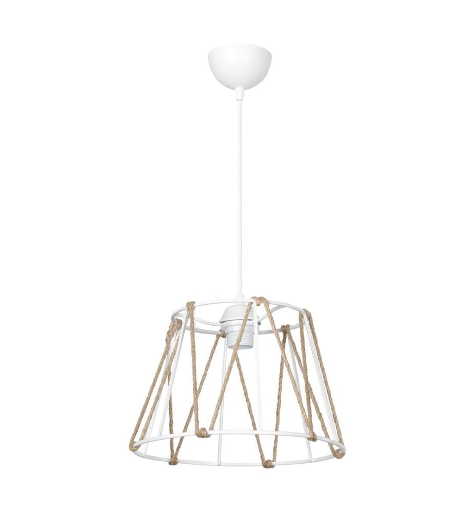Lampe à suspendre Halifax E27 Blanc Jute