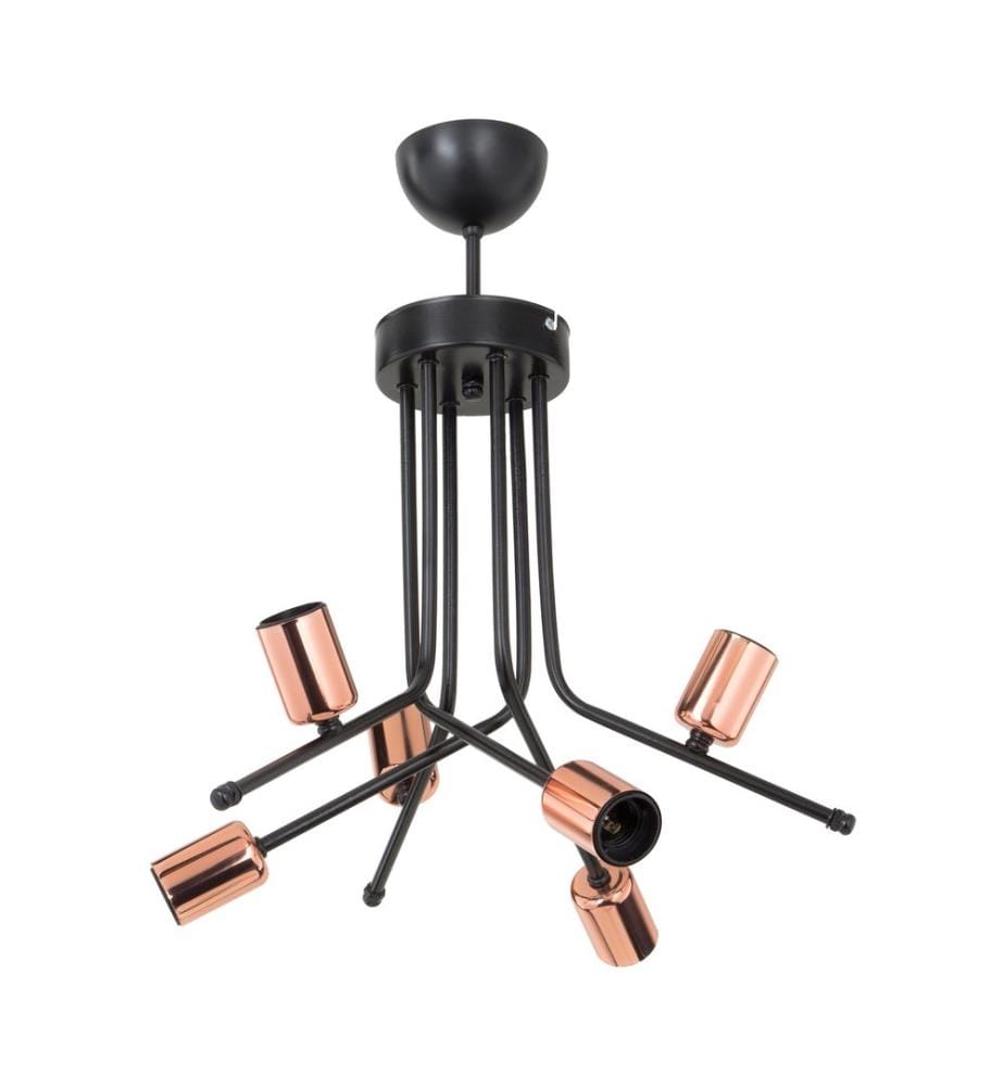 Lampe de plafond Plafonnier Halesowen 6xE27 Cuivre
