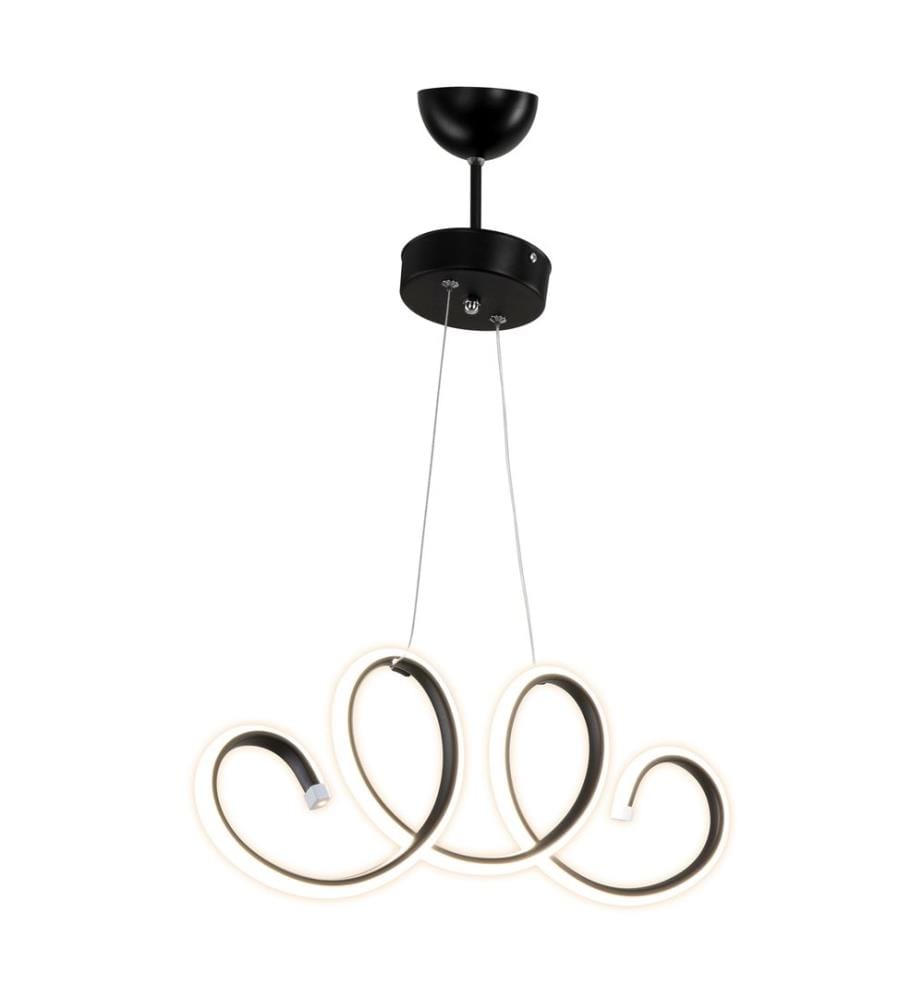 Suspension Durham avec 206 LED aluminium noir blanc