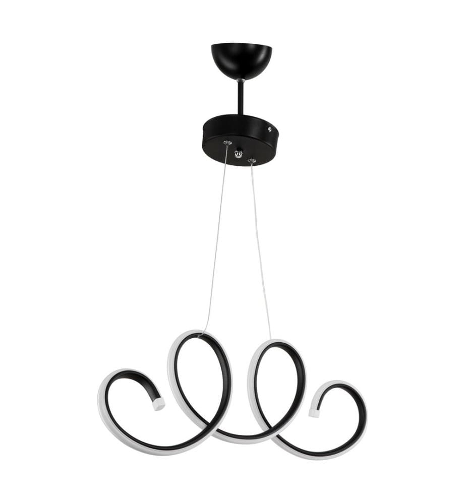Suspension Durham avec 206 LED aluminium noir blanc