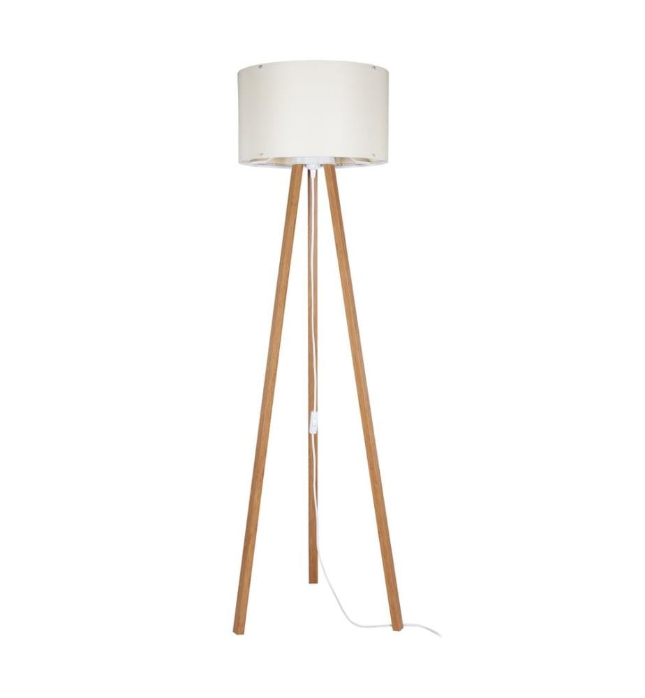 Lampadaire Lampadaire Keynes E27 imitation bambou crème