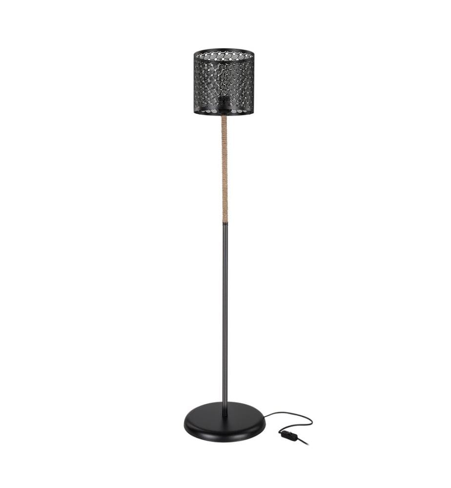 Lampadaire Lampadaire Farnborough E27 métal corde de jute
