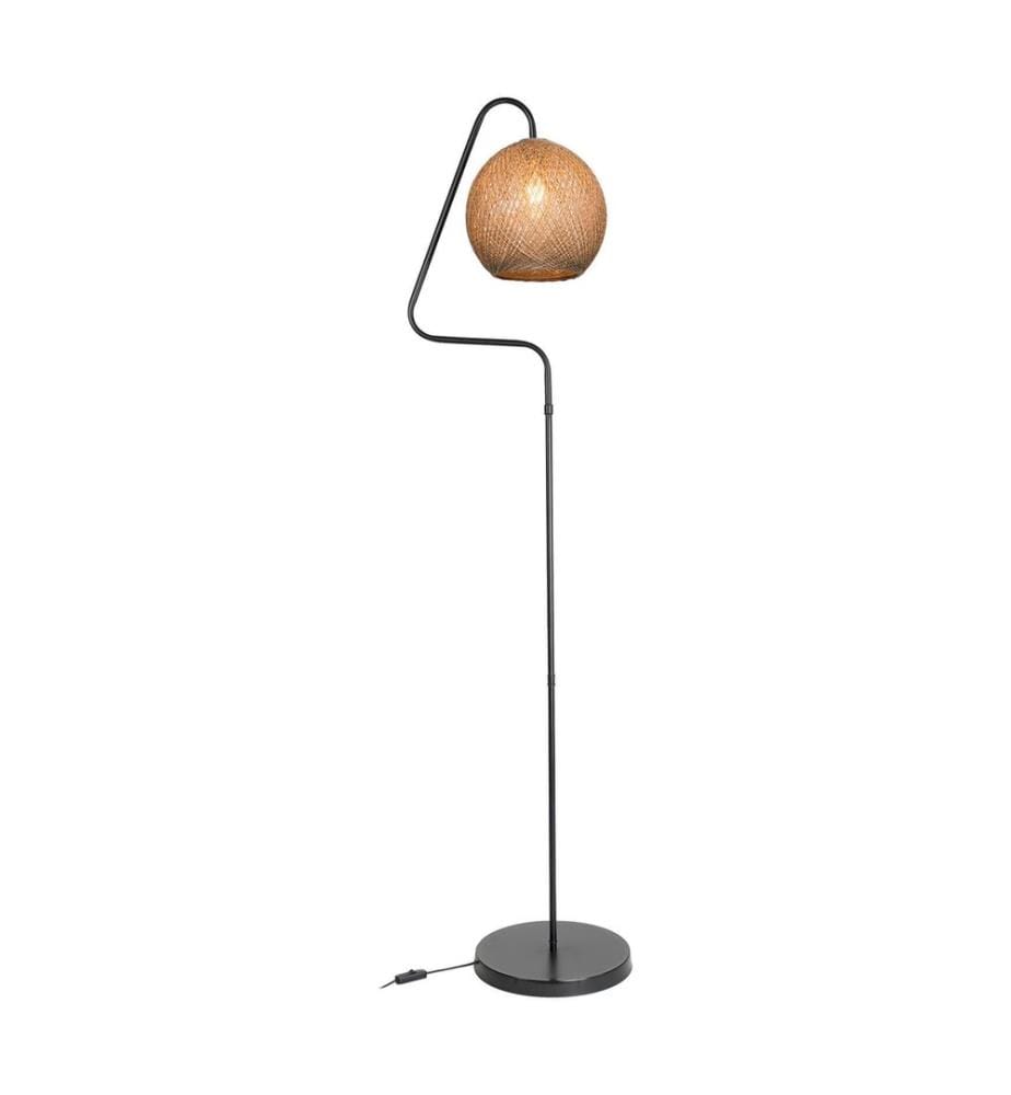 Lampadaire Lampadaire Littlehampton E27 métal corde de jute