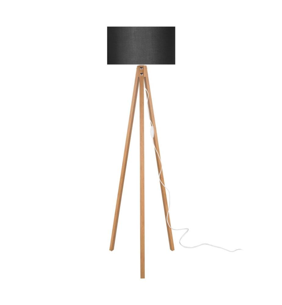 Lampadaire Lampadaire Rochester E27 aspect bambou noir