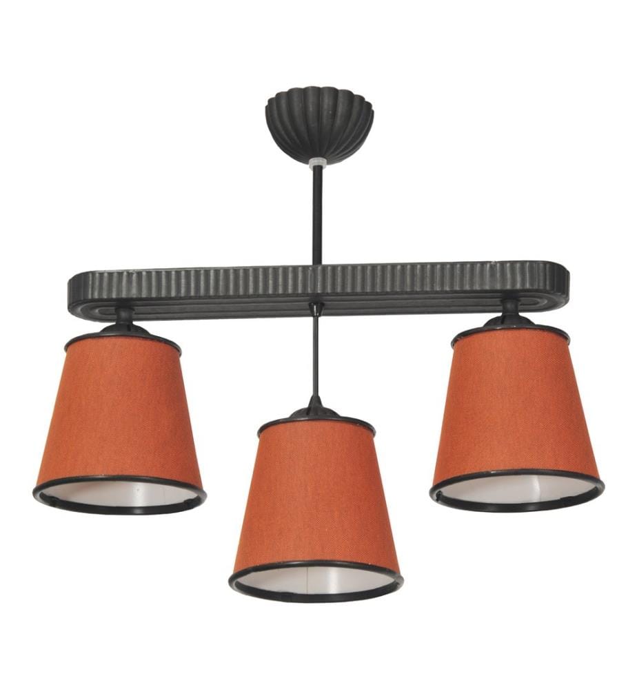 Lampe à suspendre Ruislip 3-fla mm orange