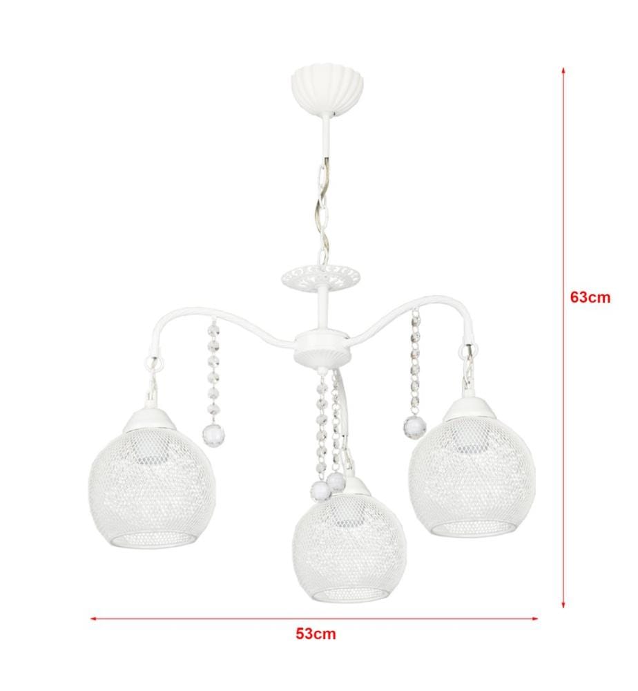 Suspension Randalstown 3-fla mm blanc