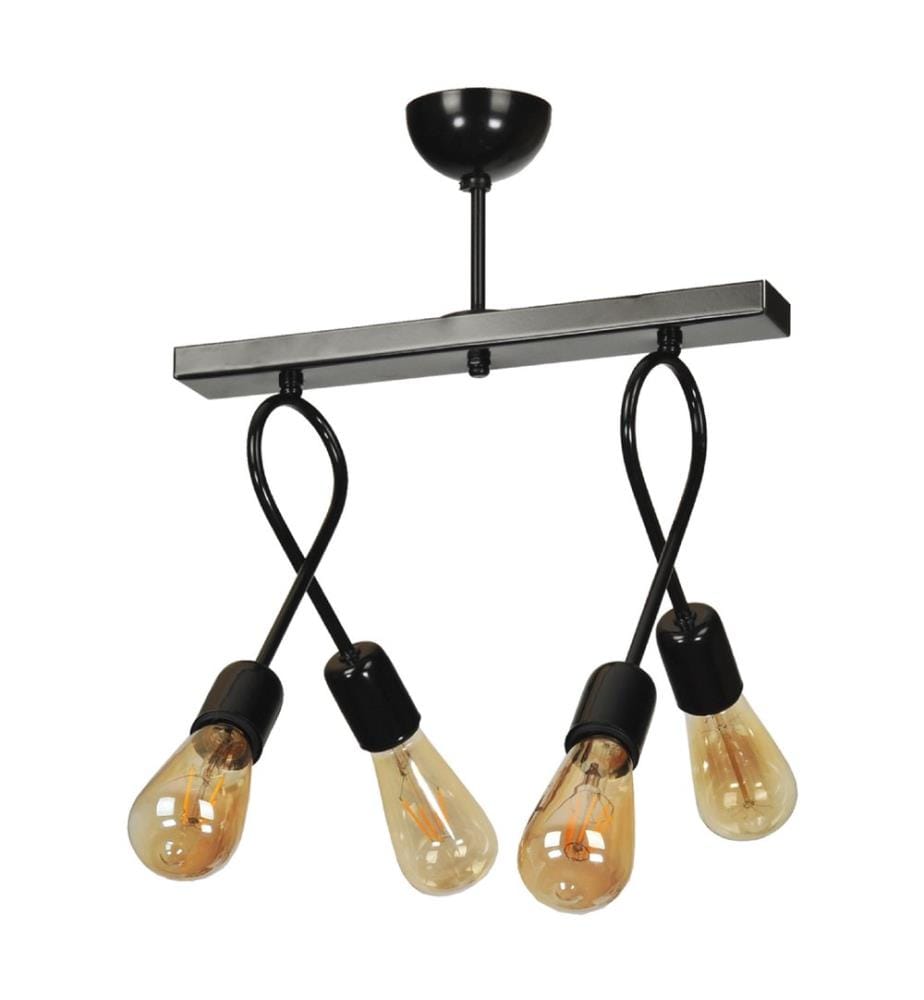 Lampe à suspendre Lymington 4-plats noir