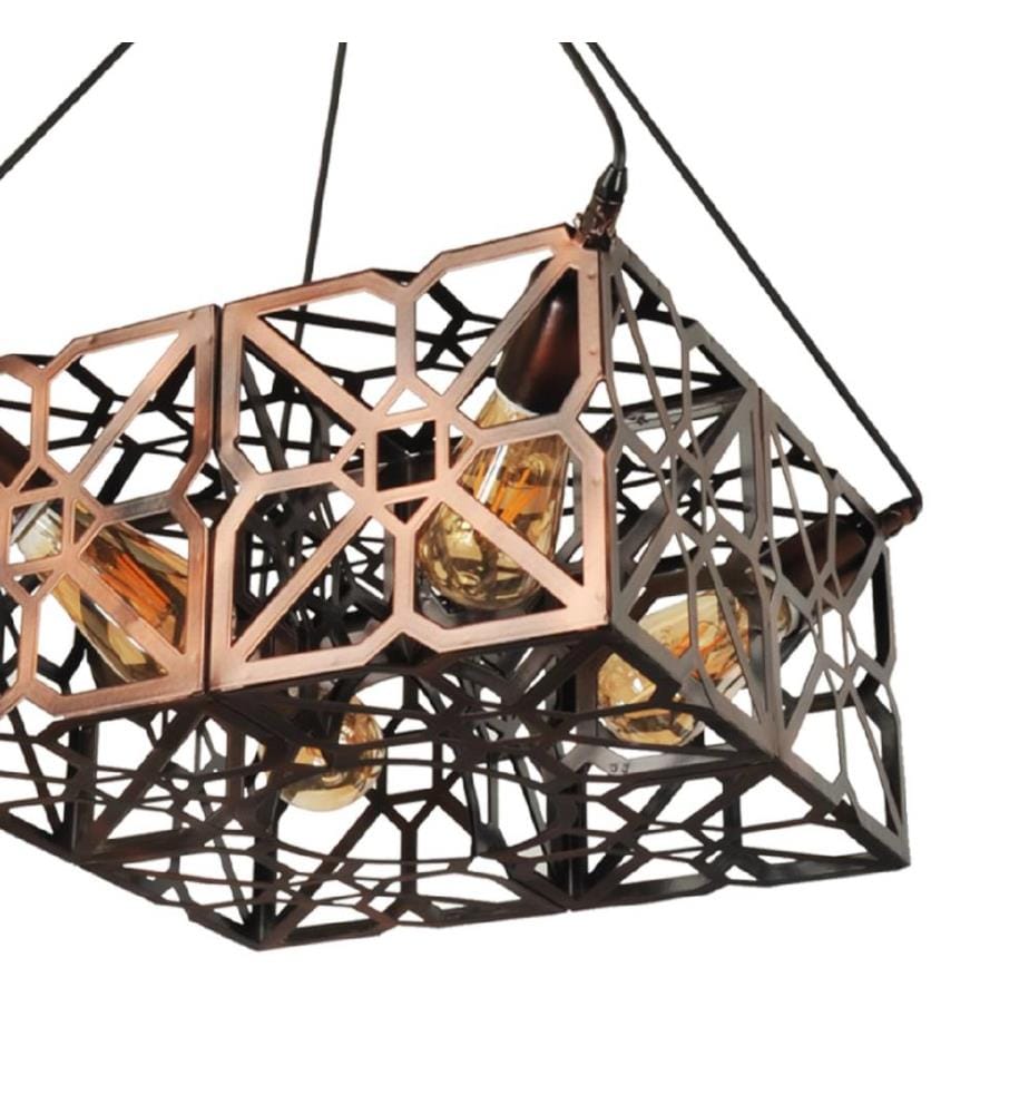 Lampe à suspendre Mablethorpe 4-plats cuivre