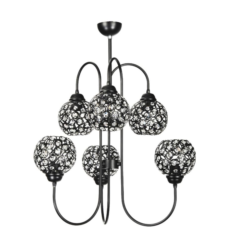 Lampe à suspendre Kelso 6-plats noir