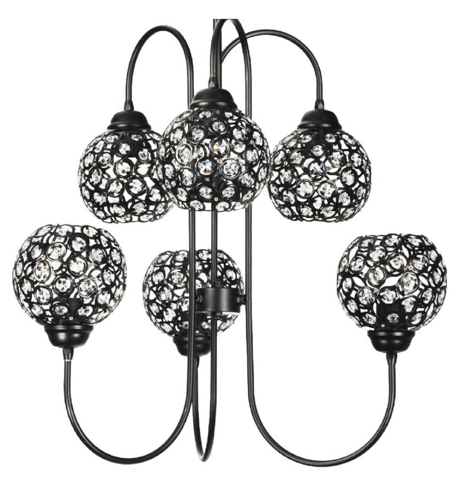 Lampe à suspendre Kelso 6-plats noir