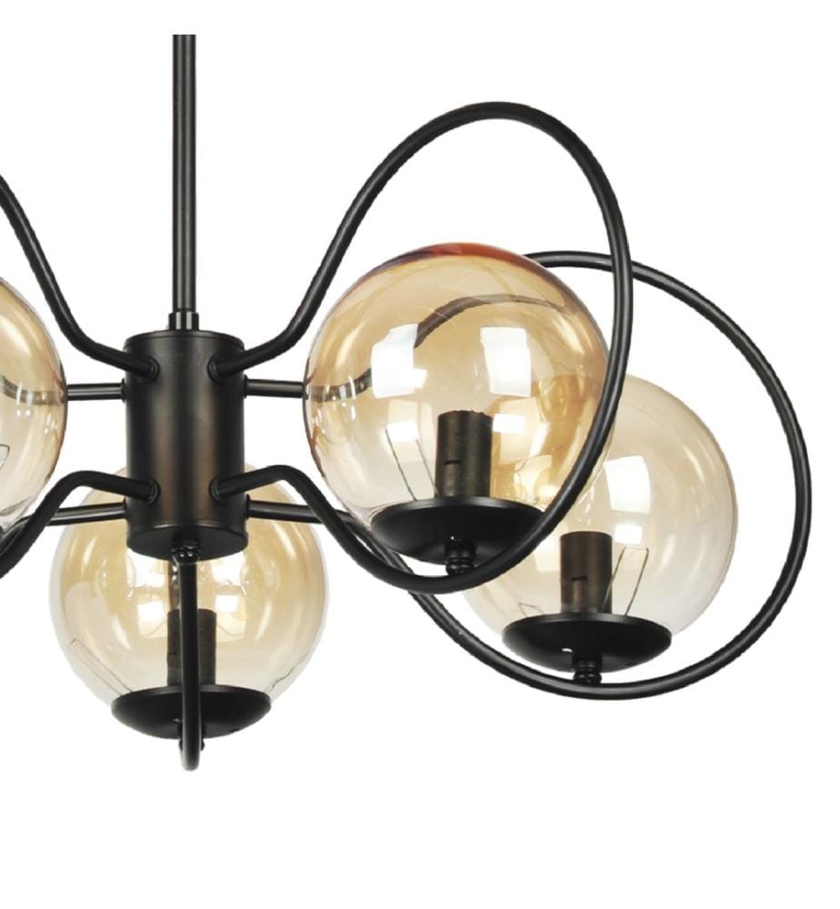 Lampe à suspendre Hunstanton 5-plats noir