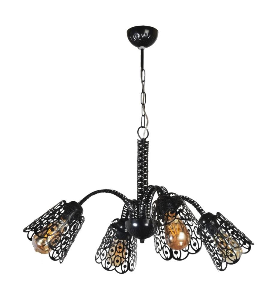 Lampe à suspendre Garforth 4-plats noir