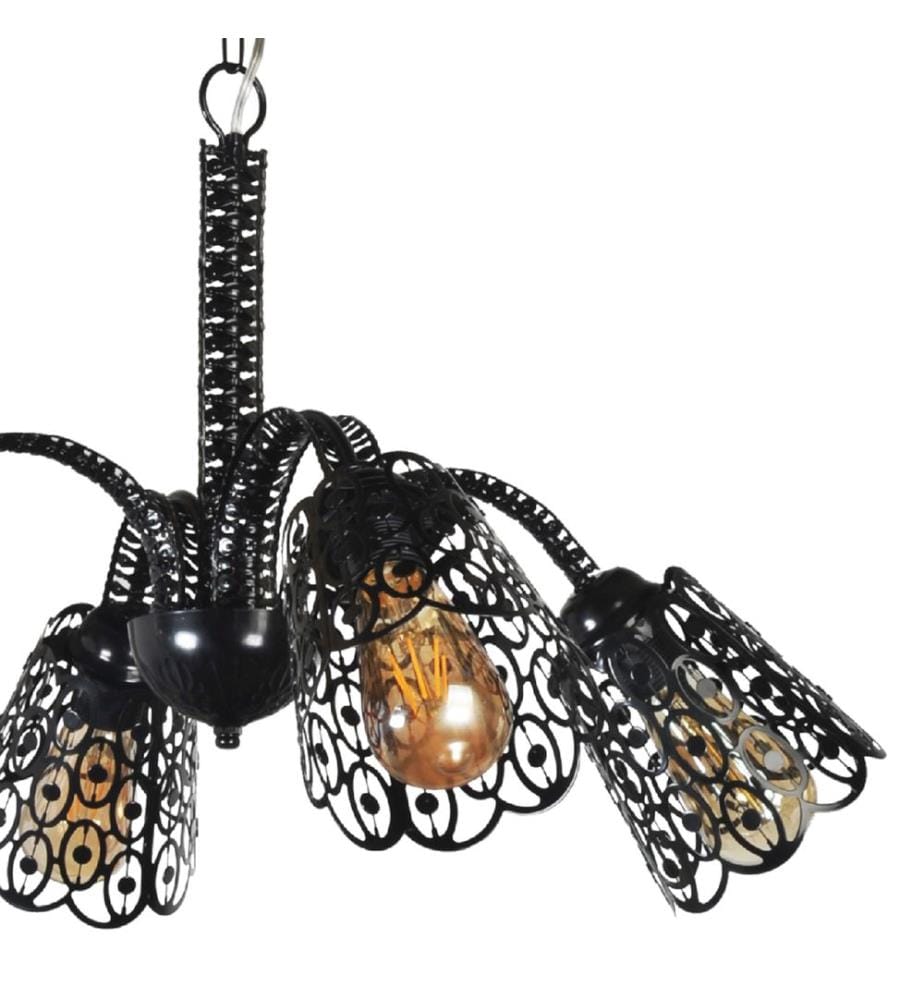Lampe à suspendre Garforth 4-plats noir